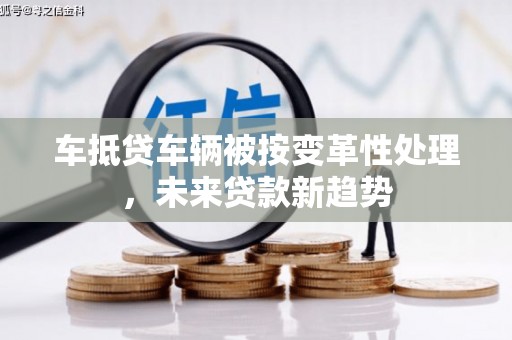 武威车抵贷车辆被按变革性处理，未来贷款新趋势